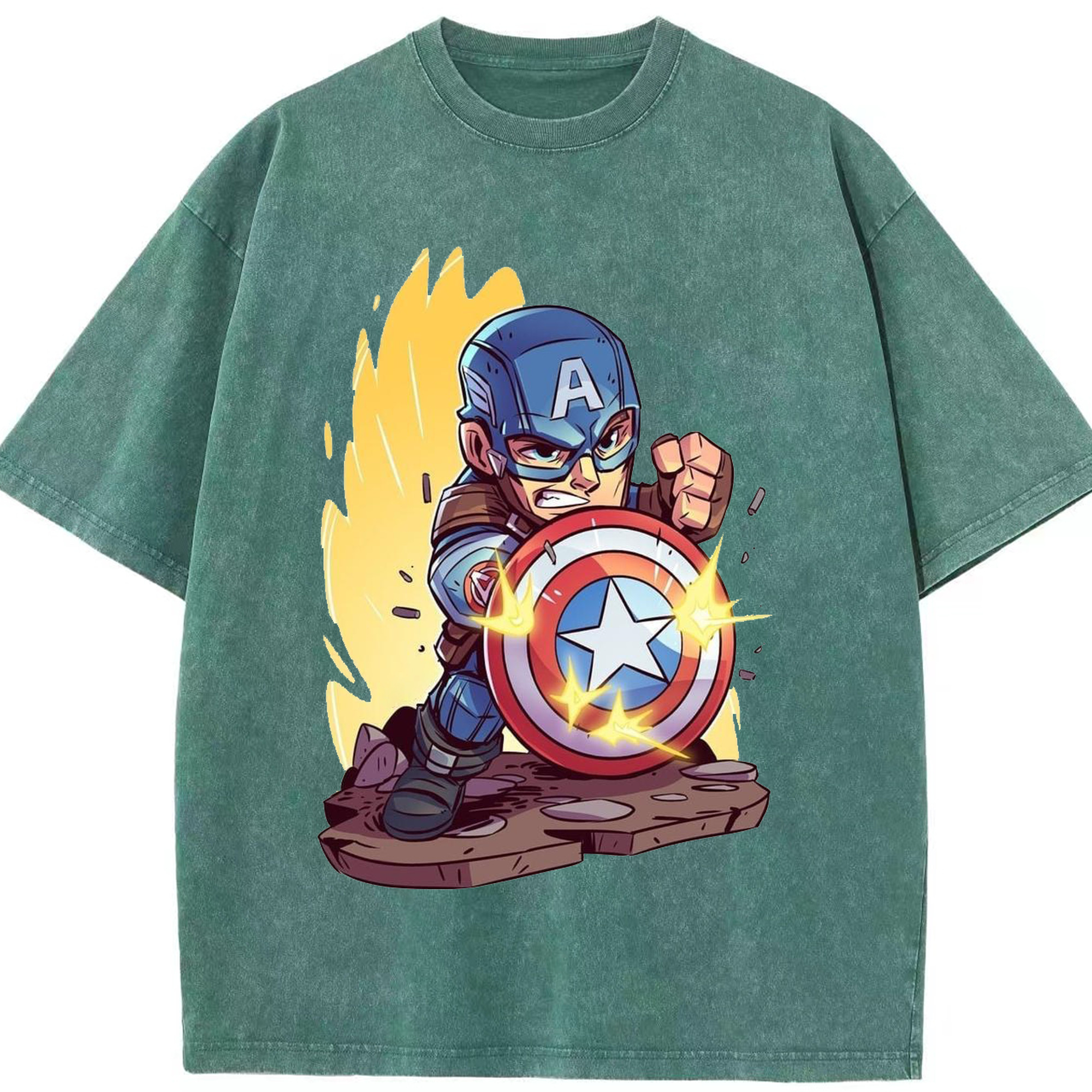（画像用） アベンジャーズ The Avengers 綿100% ヴィンテージ風 半袖Tシャツ（フロントプリント）
